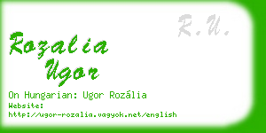 rozalia ugor business card